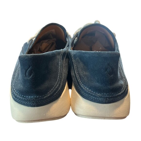 Oluka Kaa Driver Blue Suede Leather Mens‎ Slip-On Shoes 11 Casual Comfort - Picture 3 of 7